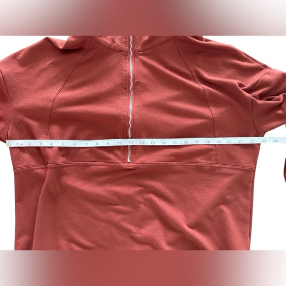 Cozy Burnt Orange Half Zip-Up Sweatshirt - Picture 6 of 6